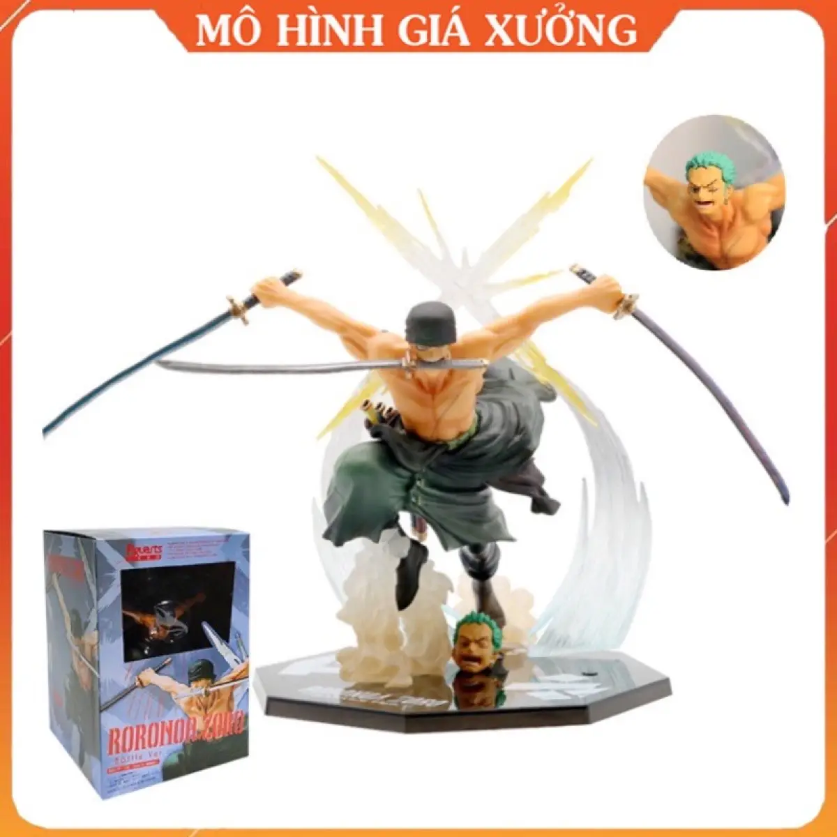 Mo Hinh Roronoa Zoro F Zero 2 đầu Trạng Thai Chiến đấu Kem Hiệu ứng Cao 17cm Battle Ver 2 Figure Tượng One Piece Lazada Vn