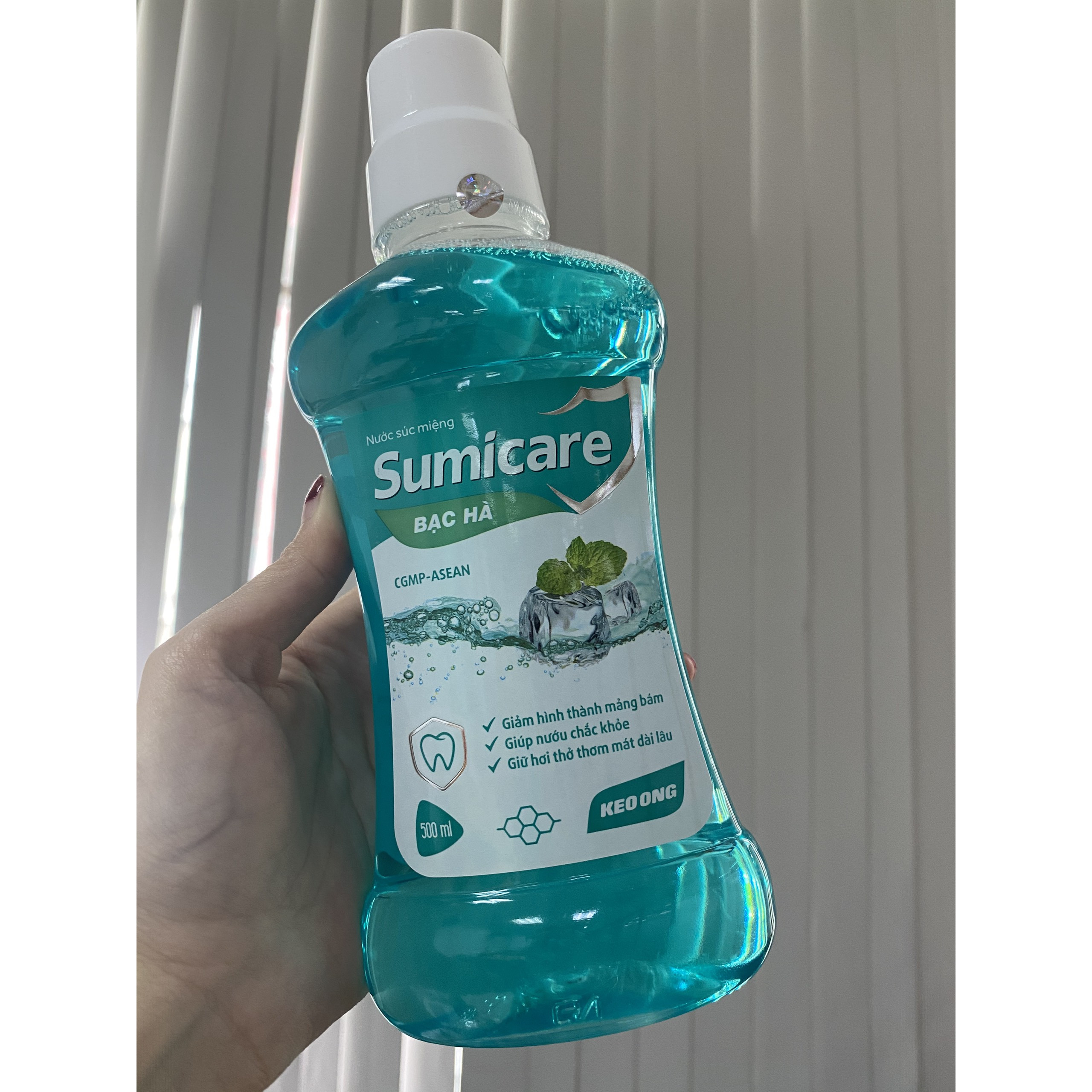 Sumicare nước súc miệng diệt khuẩn 500ml xanh dương