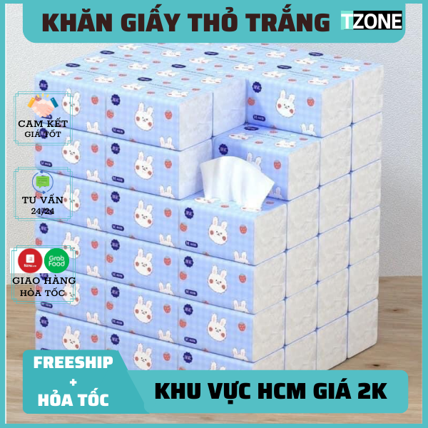 1 gói khăn giấy ăn thỏ trắng mềm mịn