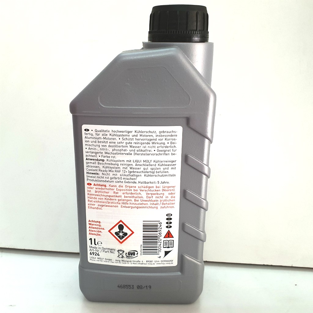 Nước Làm Mát Liqui Moly Coolant Ready Mix RAF  Plus  1L - Nước Màu Đỏ Hồng Đã Pha Sẵn