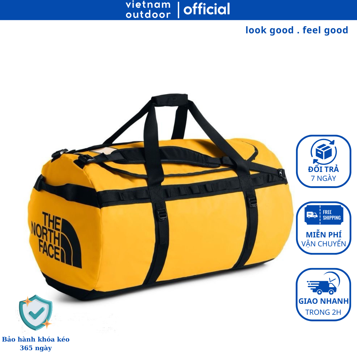 Túi Trống Phượt Du Lịch Nam Nữ THE NORTH FACE BASE CAMP DUFFEL 31L 51L 71L Chống Nước Đeo Thành Balo Thời Trang Ngăn Chính Lớn Size S M L