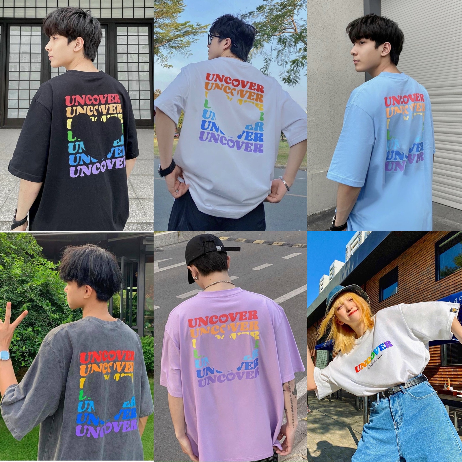 Áo Thun Nam Nữ Local Brand Uncover Chữ 7 Màu Unisex Full Mạc