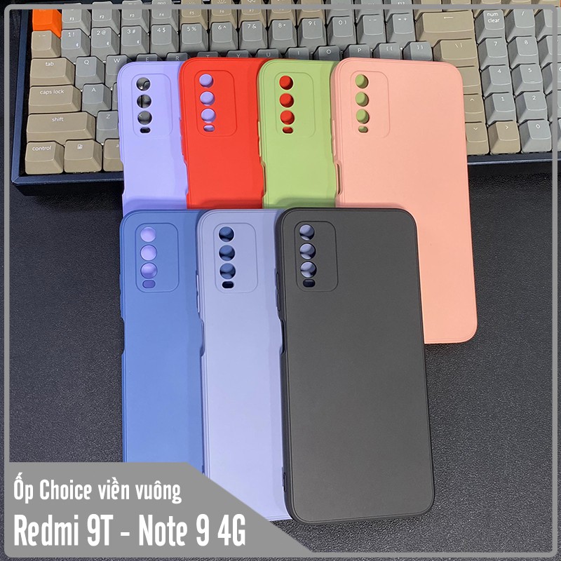 Ốp lưng Choice cho Xiaomi Redmi 9T - Redmi Note 9 4G viền vuông dẻo lót nhung che camera
