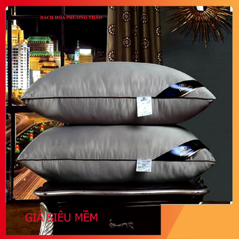 Combo 2 ruột gối hilton màu xám ép hơi cao cấp - kích thước : 45*65