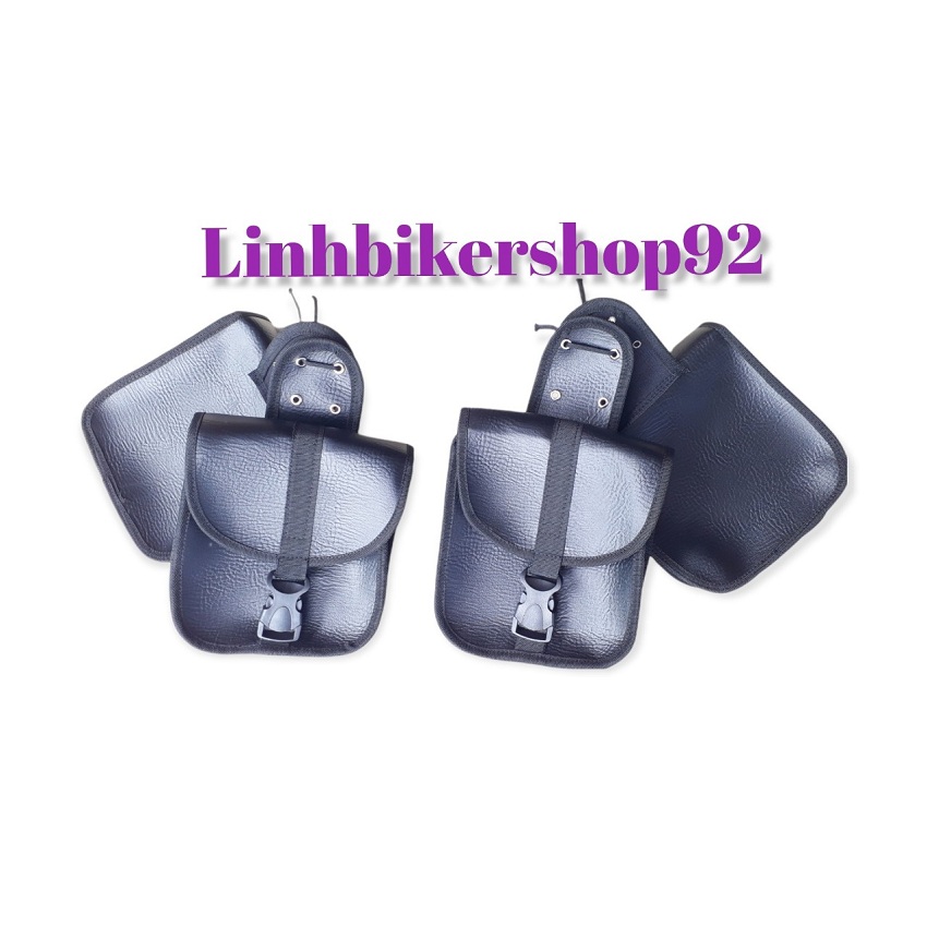 Túi da treo xe moto xe máy xe đạp thời trang phù hợp cho xe win cafe racer 67 xe độ chất liệu da mềm mịn may thủ công bền đẹp