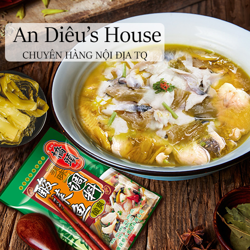 Canh cá dưa chua Tứ Xuyên - Gói gia vị nấu canh cá, Gia vị Trung Quôc gói 300gr