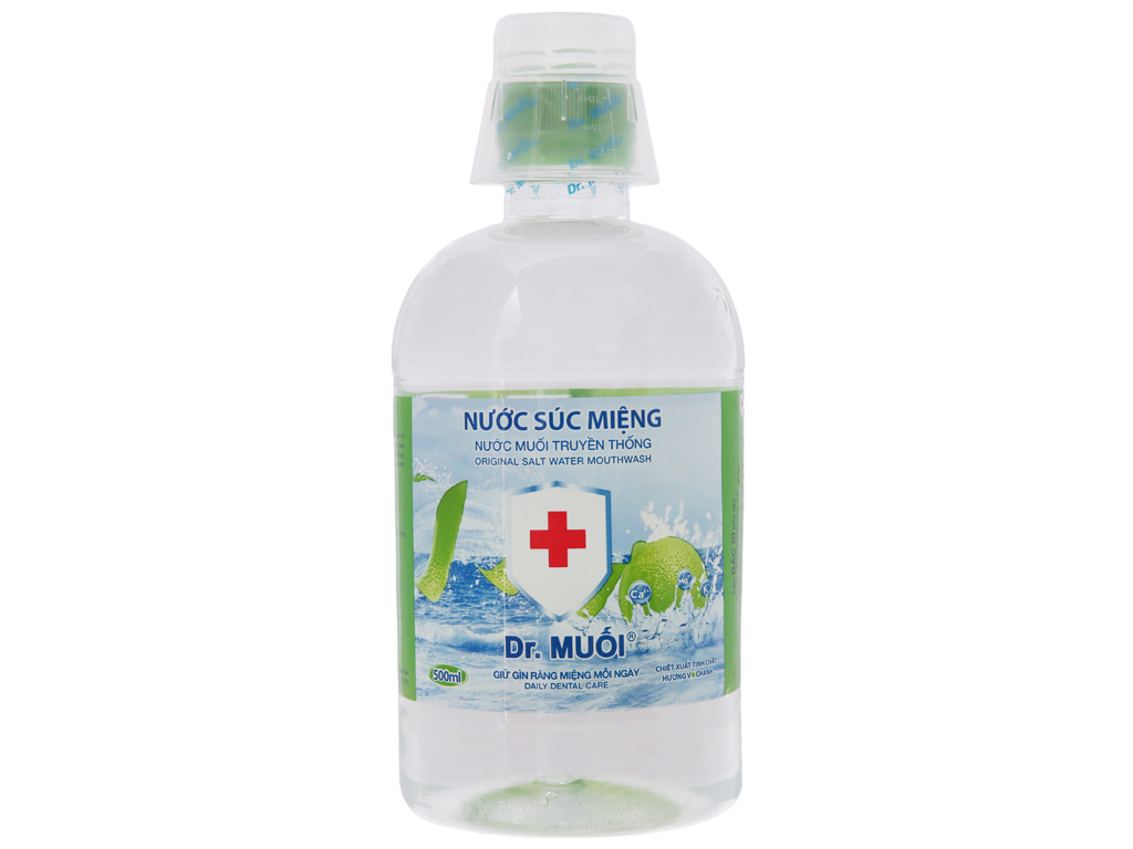 Nước súc miệng truyền thống Dr.Muối tinh chất hương vỏ chanh 500ml