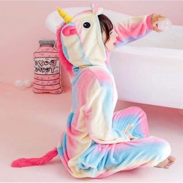 Bộ đồ thú kì lân unicorn hologram, bộ đồ thú kì lân