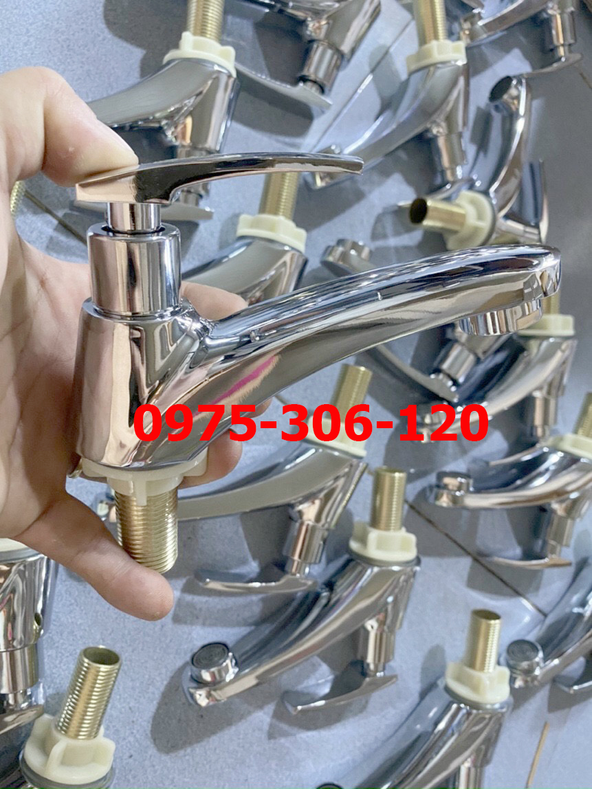 Vòi Rửa Mặt Lavabo Vòi Lavabo Lạnh Bóng N6004 vòi đồng thau mạ crome lớp mạ 5 lớp dày sáng bóng vòi nước mạnh