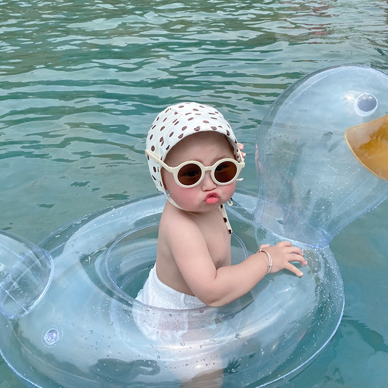 Phao bơi trẻ em trong suốt hình vịt đáng yêu cho bé tập bơi Shen baby PB04