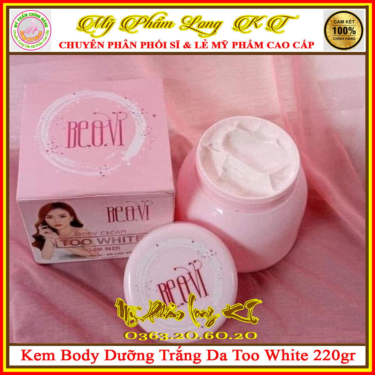 [CHÍNH HÃNG]KEM BODY THU THUỶ BEREOVI Mẫu mới 220g CÓ TEM CHECK