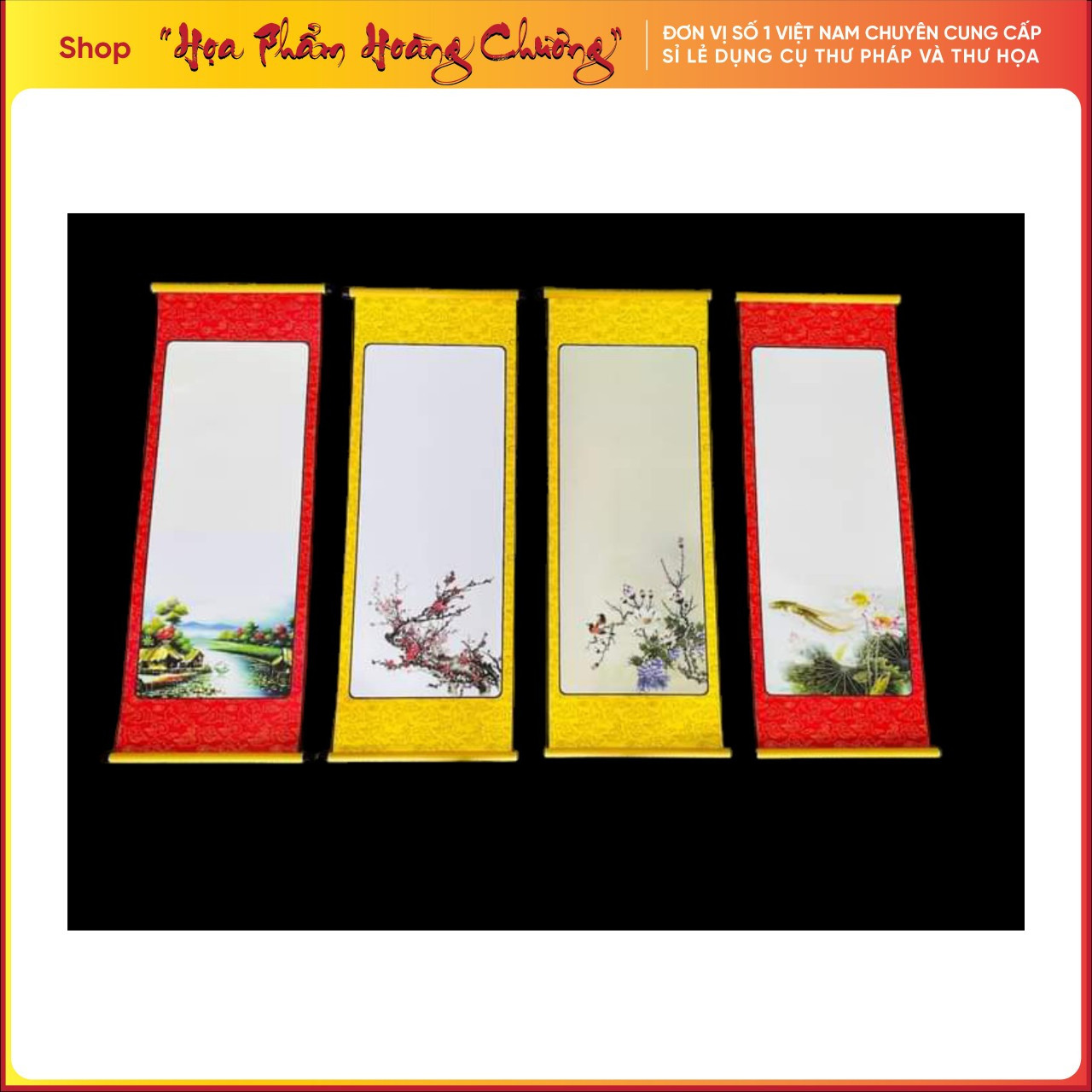 Giấy viết thư pháp 30x85cm sét 10 tờ đủ mẫu