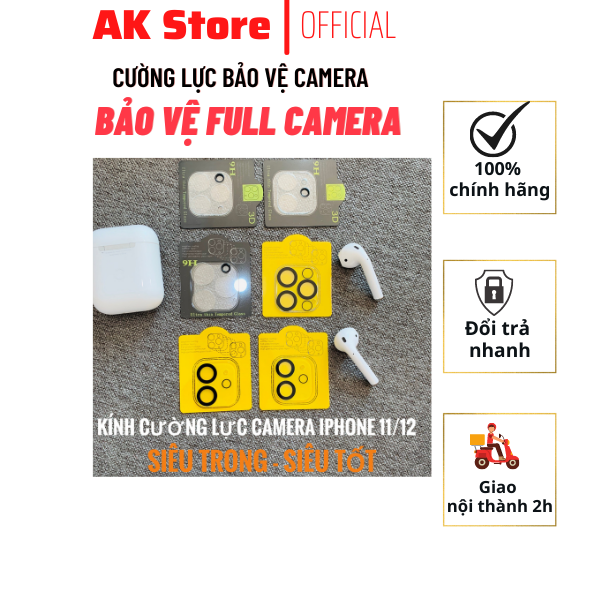 Kính cường lực camera iphone 11 đến 12 pro max