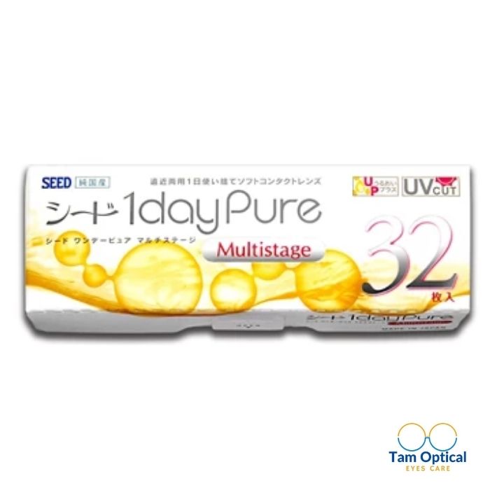 Kính áp tròng 1-Day 2 tròng SEED 1DAY PURE Multistage  (32 Lenses)