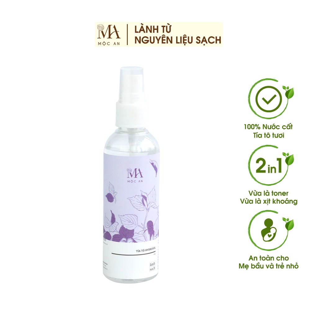 Toner mộc an tía tô hydrosol cân bằng da, mờ thâm nám, tàn nhàng 100ml