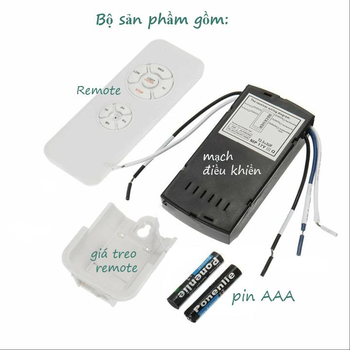 Bộ mạch điều khiển quạt trần và đèn từ xa - remote điều khiển quạt trần từ xa, mạch điều khiển quạt, bộ điều khiển quạt từ xa