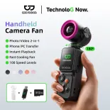 Quạt máy ảnh cầm tay GOOJODOQ GFS025,Tặng kèm thẻ nhớ TF 512MB,tích hợp ảnh / video, hệ thống độc lập kép, 100 cài đặt tốc độ