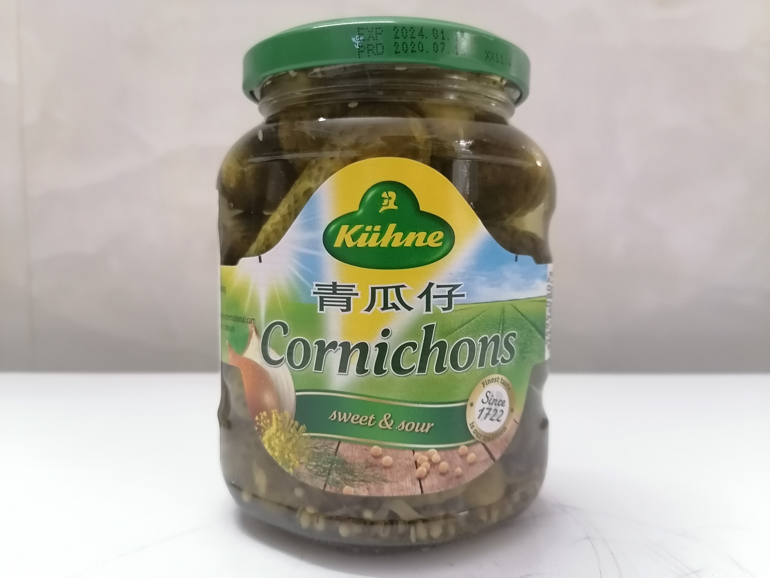 [330g – CORNICHONS] DƯA CHUỘT NGÂM [Germany] KUEHNE Pickled (anm-hk)