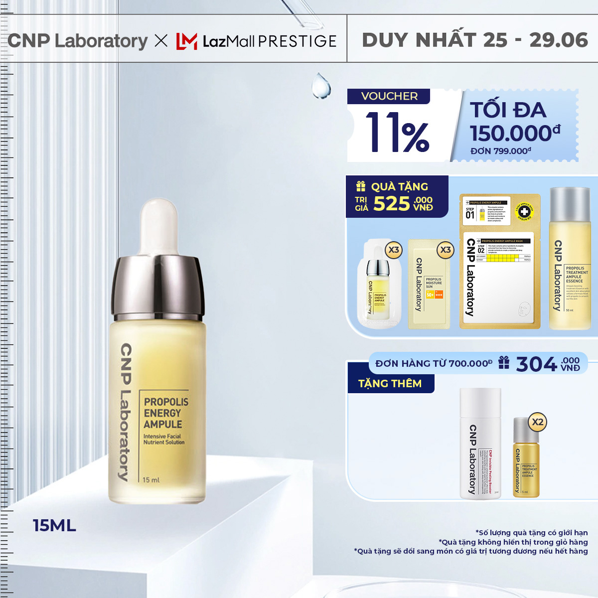 Tinh chất keo ong tái tạo phục hồi da CNP Laboratory Propolis Energy Ampule 15ml