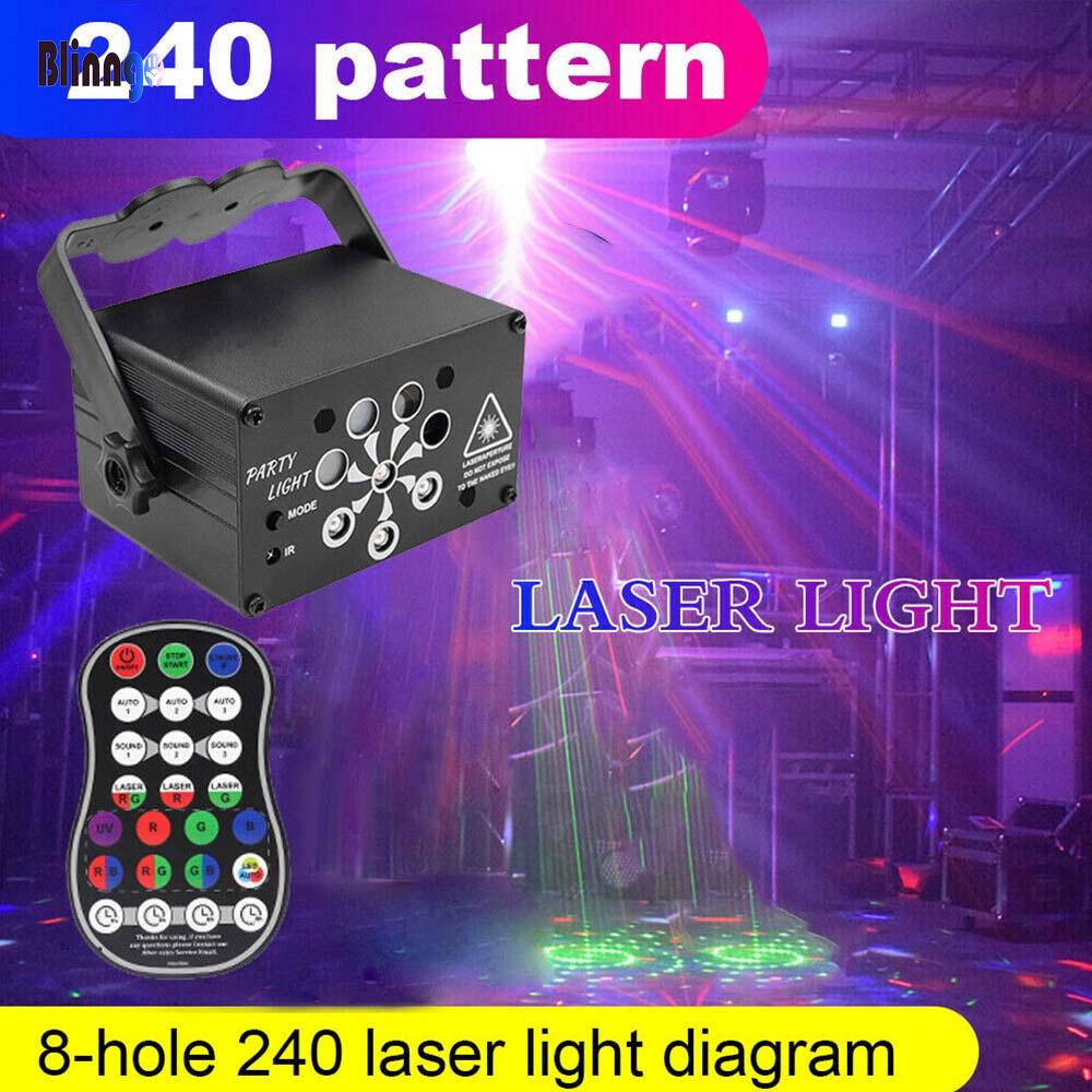 Đèn LED Sân Khấu Laser 240 Mẫu, Đèn Chiếu DJ Disco Hoạt Động RGB Tiệc Tùng