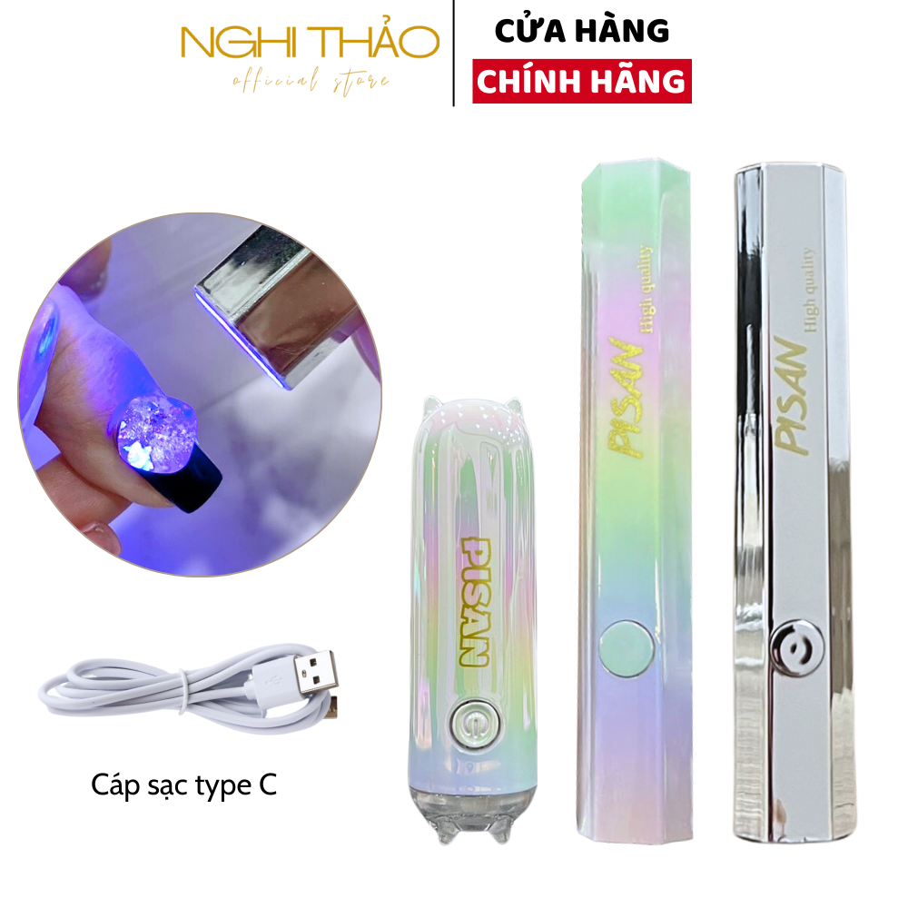 Đèn hơ móng mini cầm tay pisan 3w nghi thảo