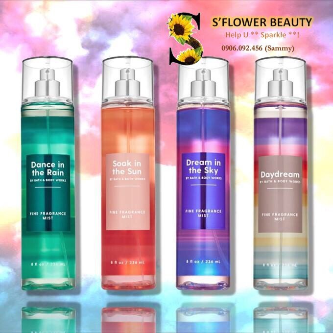 [HCM]BST Rainbow | Xịt Thơm Nước Hoa Toàn Thân Bath & Body Works (236ml) | Soak in the Sun | Dance in the Rain | Daydream | Dream in the Sky