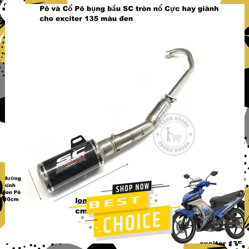 Pô và cổ pô sc cho xe exciter 135 thanh khang 006001322 006001314