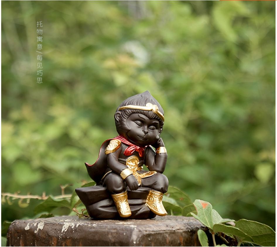 Tượng gốm tôn ngộ không ngủ gật thiền tịnh