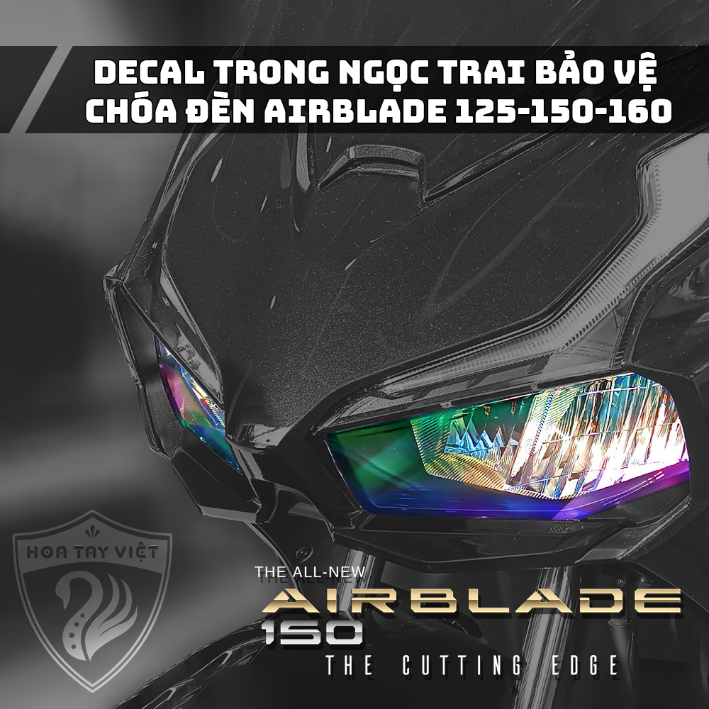 Decal chóa đèn airblade 2020 - 2024 chuyển màu titan bảo vệ chóa đèn airblade 125 - 150 -160