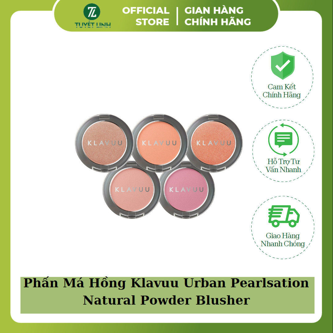 Phấn Má Hồng Klavuu Urban Pearlsation Natural Powder Blusher