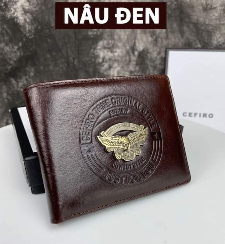 [DA THẬT - BẢO HÀNH 1 NĂM] - VÍ DA BÒ CAO CẤP LOẠI XỊN - VÍ SHOP GIÁ RẺ THỜI TRANG - BÓP VÍ NAM NHIỀU NGĂN TIỆN LỢI