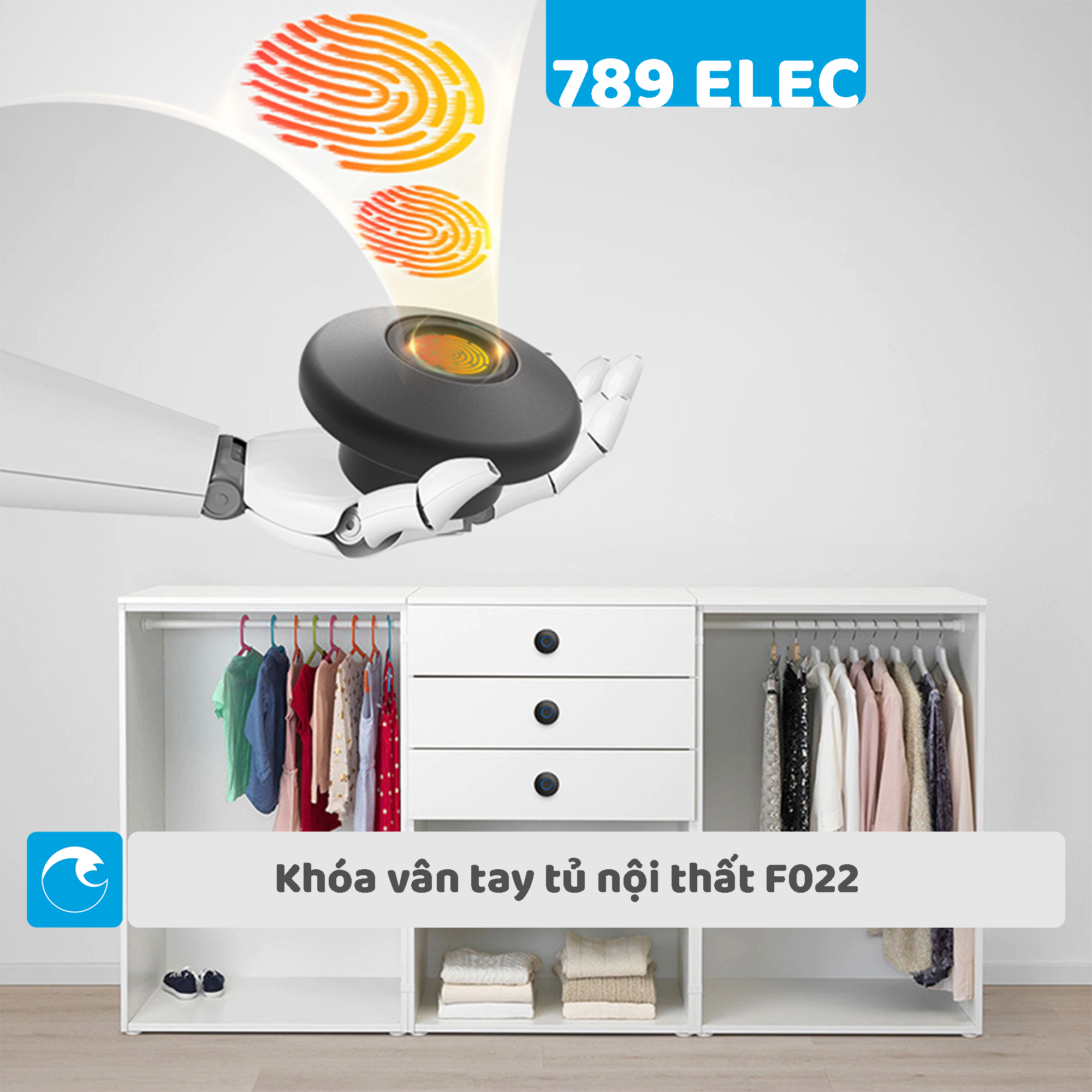 Khoá vân tay tủ nội thất thông minh F022