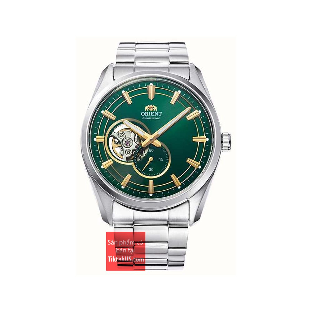 Đồng hồ nam dây thép Orient open heart  Automatic RA-AR0008E10B size 42mm kính sapphire dây thép vỏ thép không gỉ  trữ cót 40 tiếng lộ cơ lộ máy Tiktakus