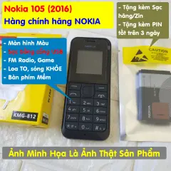 [KÈM PIN XỊN SẠC XỊN] điện thoại giá rẻ Nokia 105 2016 Chính hãng màn hình màu, dùng sạc USB