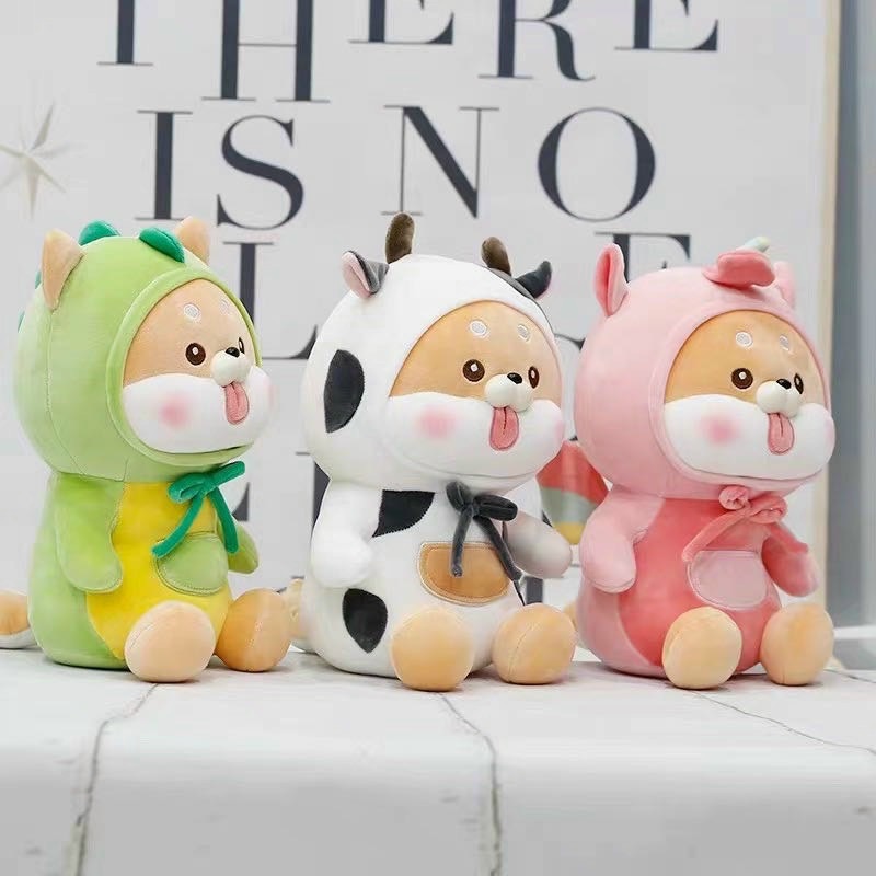 Gấu bông chó shiba lè lưỡi cao cấp - kích thước 50cm