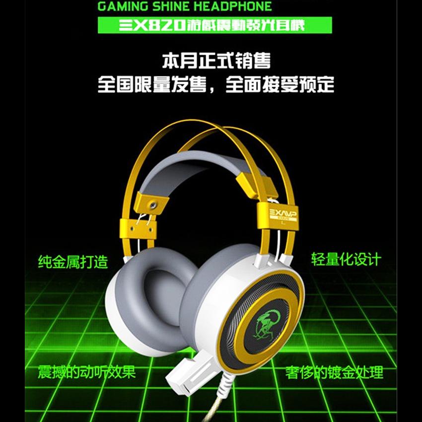 Tai nghe chơi game exavp ex820 có rung + đèn led chuyển màu