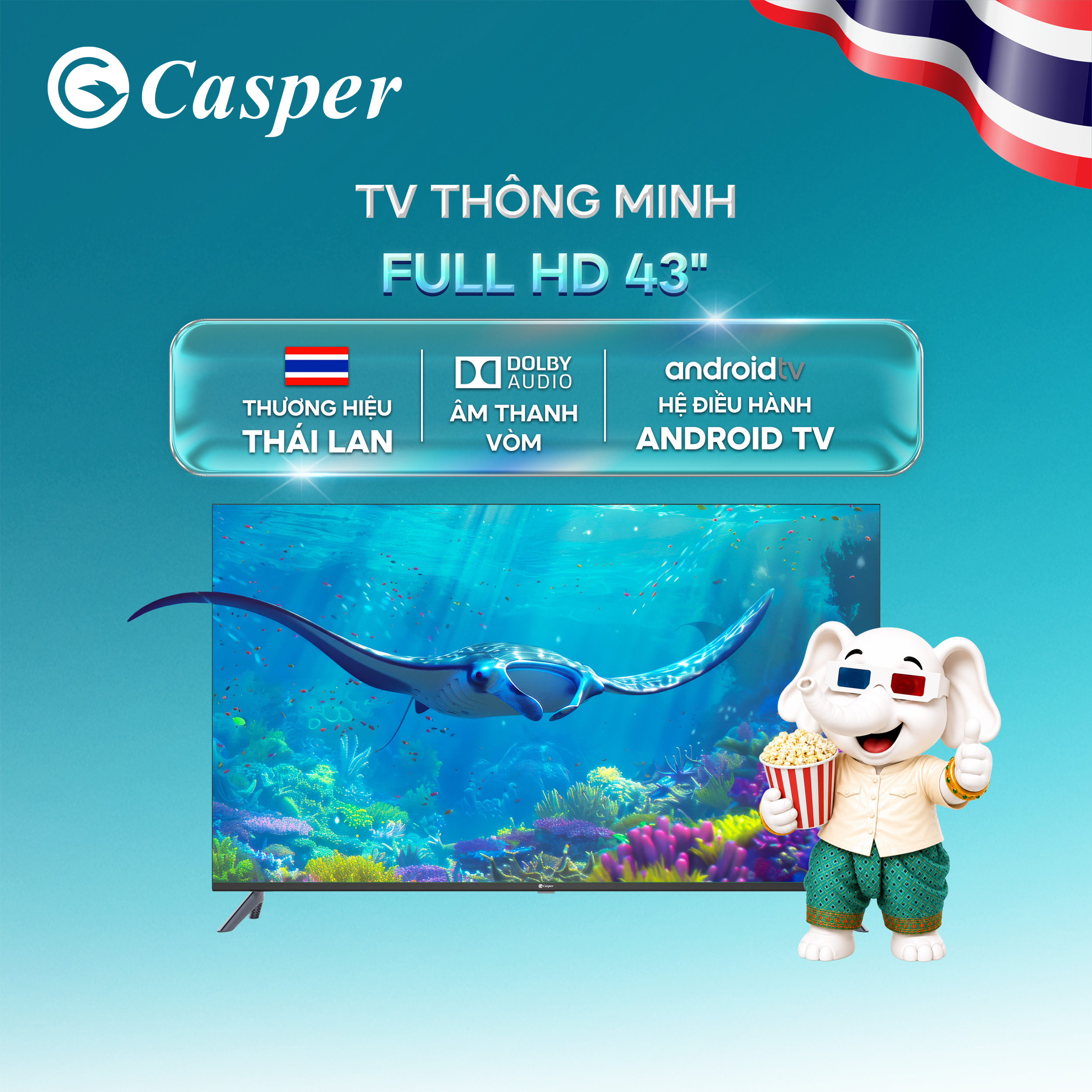 [0D Installation Service in Hn/Hcm] Smart Google/Android/Linux Casper Tv 32/43 Inch - Full Hd - 43Fgk610/43Fx5200/E32Hac110 - Genuine - 2-Year Warranty