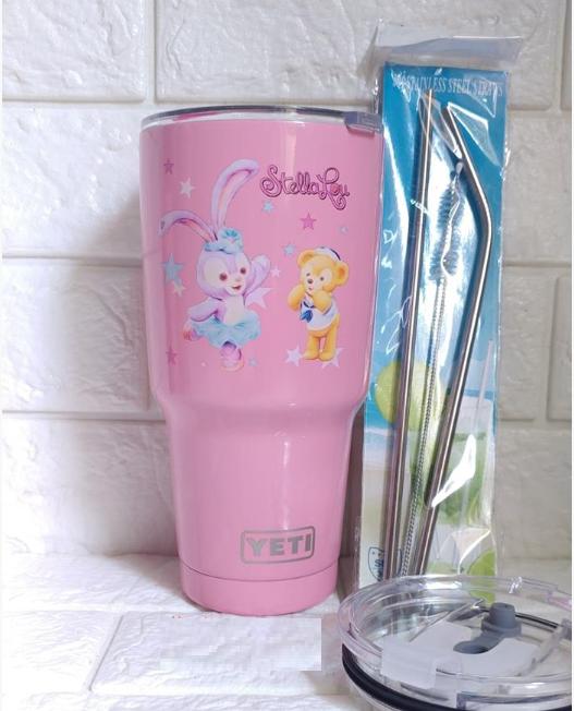 Ly giữ nhiệt thái lan 900ml tặng kèm ống hút + cọ rửa + túi giữ nhiệt màu ngẫu nhiên