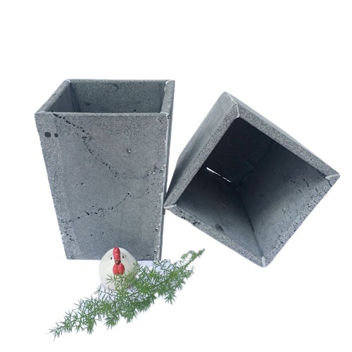 Chậu trồng cây ban công hình vuông chất liệu đá tự nhiên C20xR15 trồng cây ban công chung cư đẹp