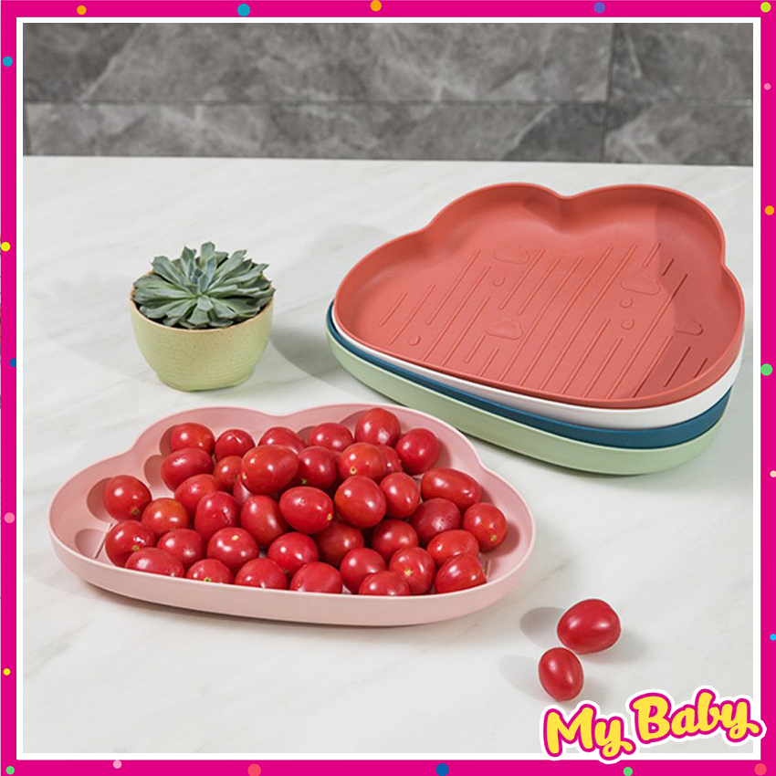 Khay ăn dặm hình đám mây Mybaby18 AD01 đựng chén đĩa, chống rơi vỡ