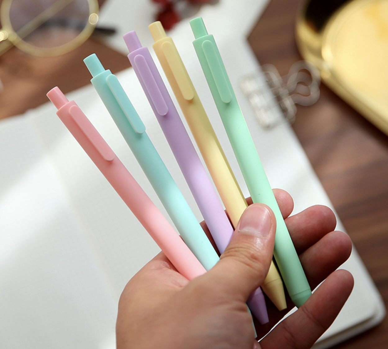 Bút bi gel mực đen lẻ/bộ kaco pure pastel macarons ngòi 0.5mm - omi house