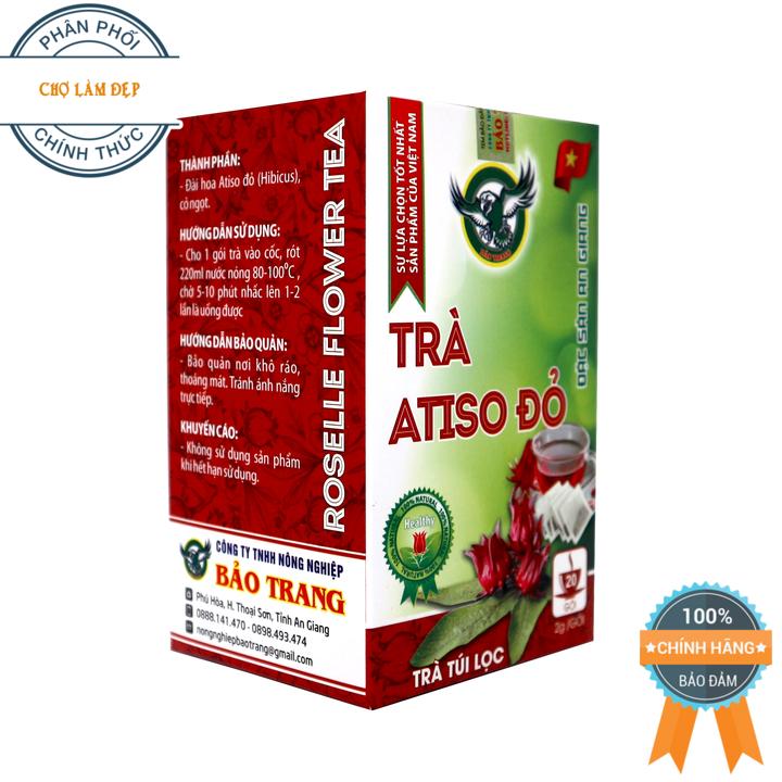 Trà Atiso Đỏ 20 túi lọc – Giàu vitamin C, Tăng cường miễn dịch, Chống lão hoá, Giảm huyết áp - mỡ máu- Giảm cân, Tăng cường chức năng gan, Giảm huyết áp, Giảm nguy cơ ung thư, Tăng miễn dịch, Giảm stress và ngủ ngon