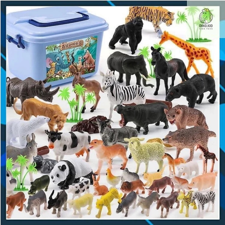 Đồ chơi mô hình động vật hoang dã 58 chi tiết cho trẻ học tập và nhận biết con vật giúp bé ham học hỏi hơn
