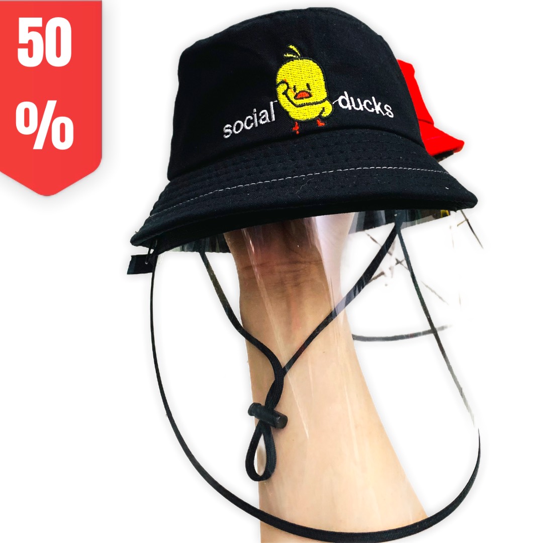 Nón Tai Bèo Có Kính Chống Dịch Chống Giọt Bắn Che Bụi Chắn Gió Cho trẻ Từ 1-5 Tuổi