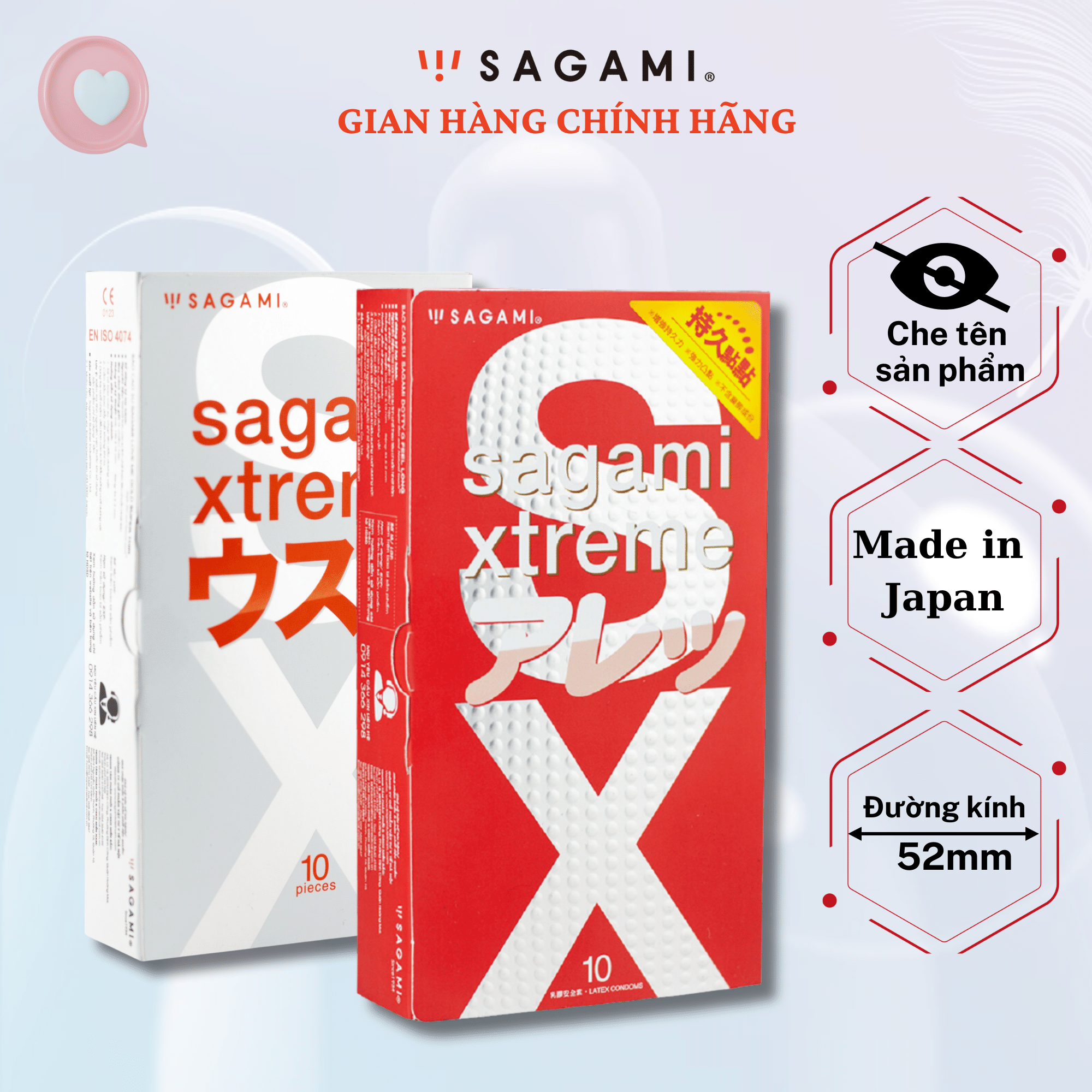bao cao su nam siêu mỏng Sagami Super thin (10 chiếc) + bao cao su nam có gai Sagami Feelong ( hộp 10) - baocao su Nhật bản chinh hãng