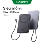 Pin dự phòng UGREEN Ultra Thin 10000mAh Qi2 15W từ tính Wireless and PD 30W Type C Wired Charging Powerbank Fast Charging for iPhone 17 pro max 16 15 14 pro max