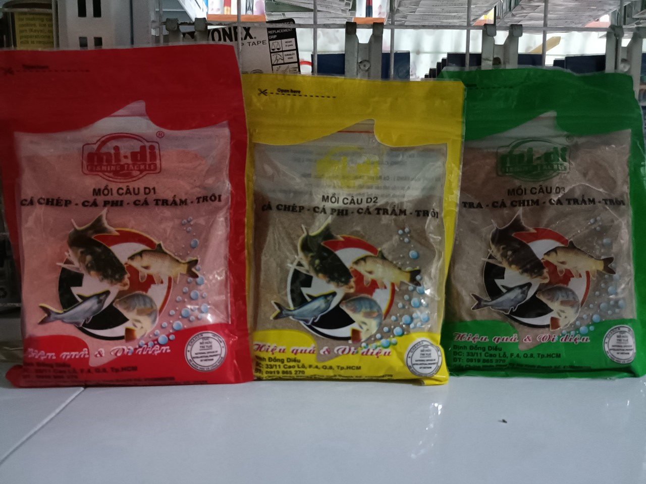 MỒI CÂU CÁ- CÁM D1,D2,D3