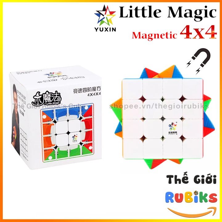Rubik yuxin little magic 4x4 m có nam châm 4x4x4 cube.
