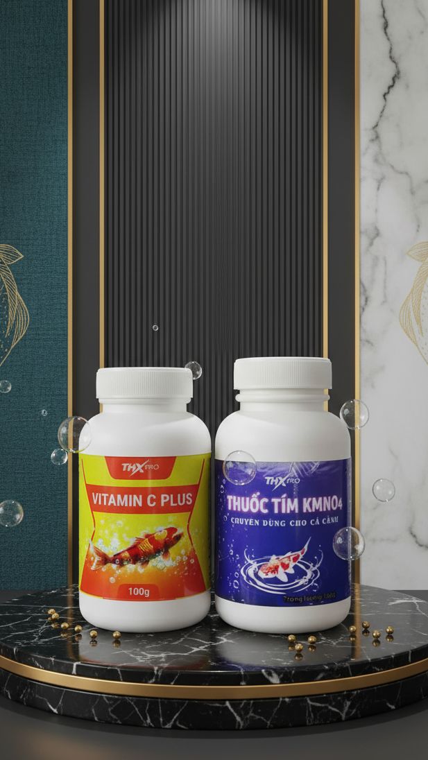 Combo thuốc tím và vitamin c cho cá cảnh