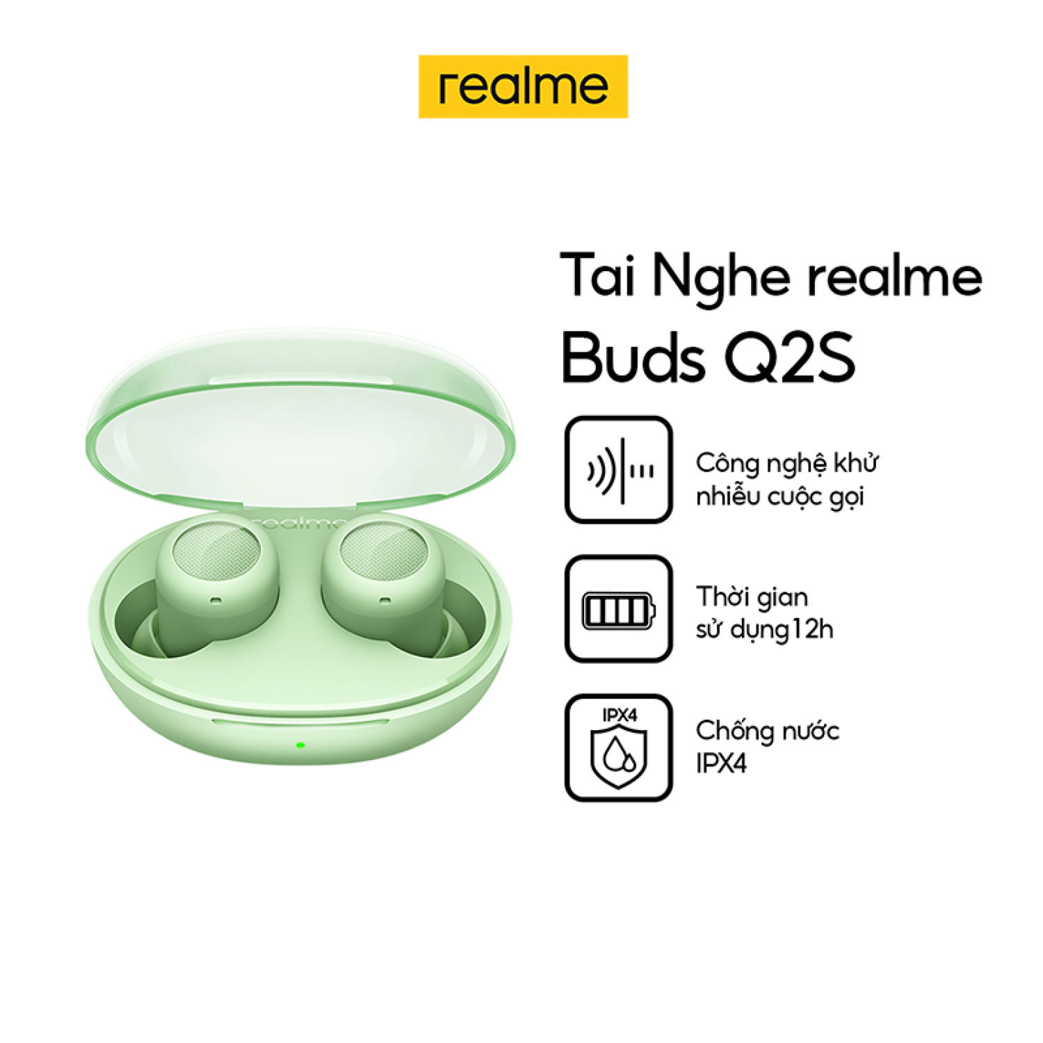 Tai nghe Bluetooth không dây realme Buds Q2s